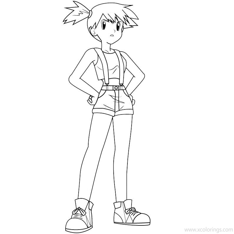 Free Misty aka Kasumi from Pokemon Coloring Pages printable