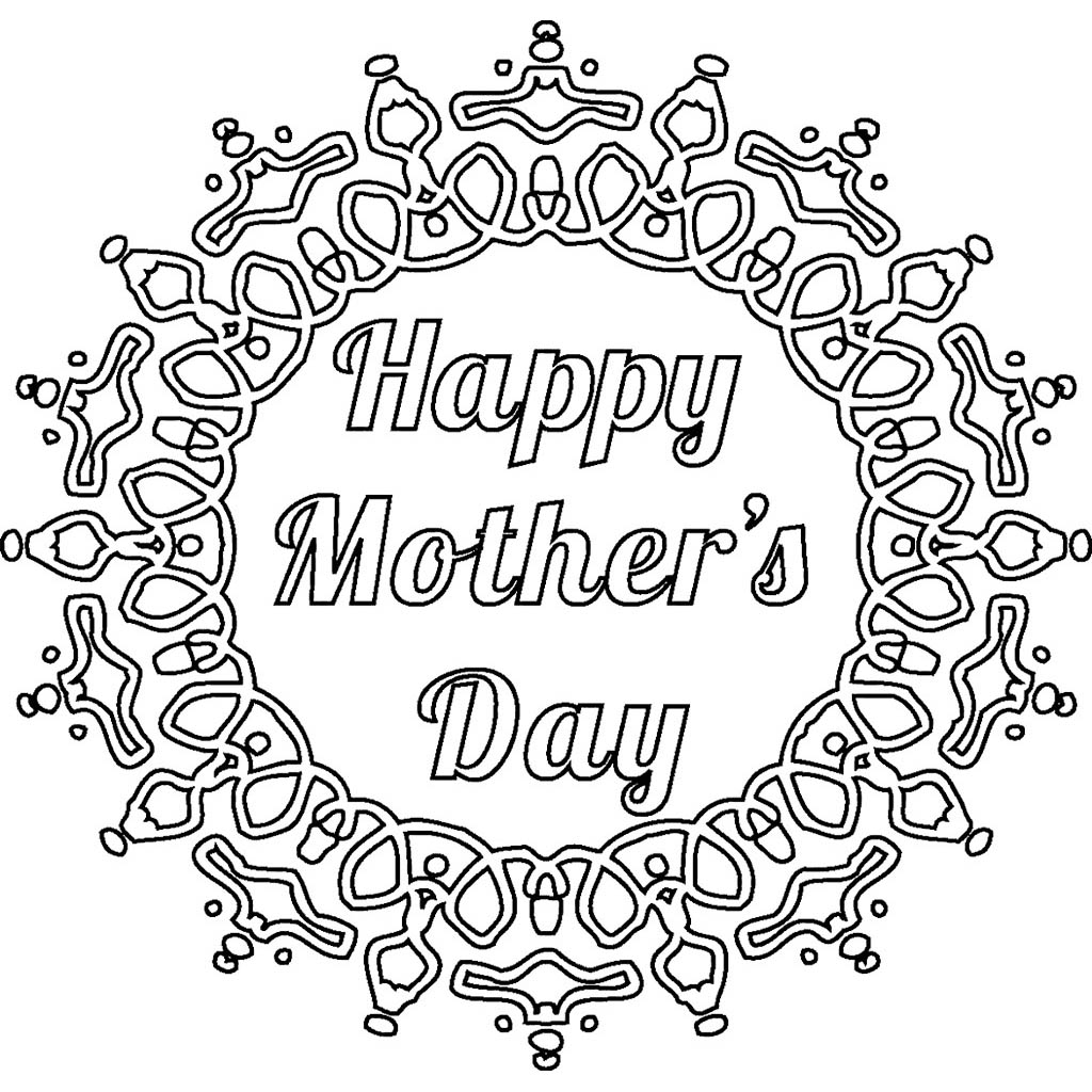 Free Mother's Day Art Coloring Pages printable