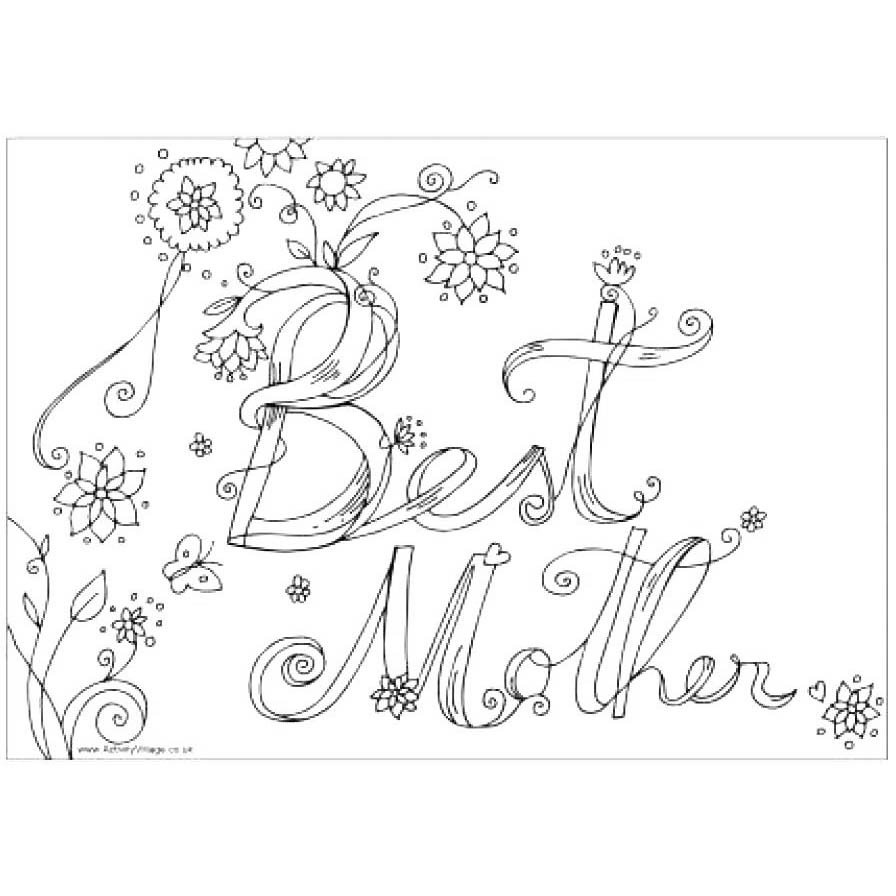 Free Mother's Day Coloring Pages Best Mother printable