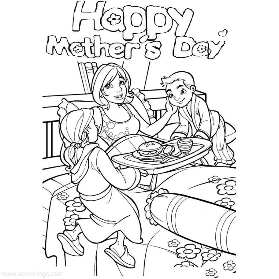 Free Mother's Day Coloring Pages Food for Mom printable