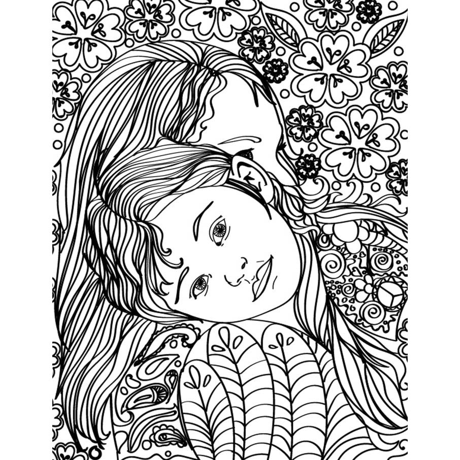 Free Mother's Day Coloring Pages For Adults printable