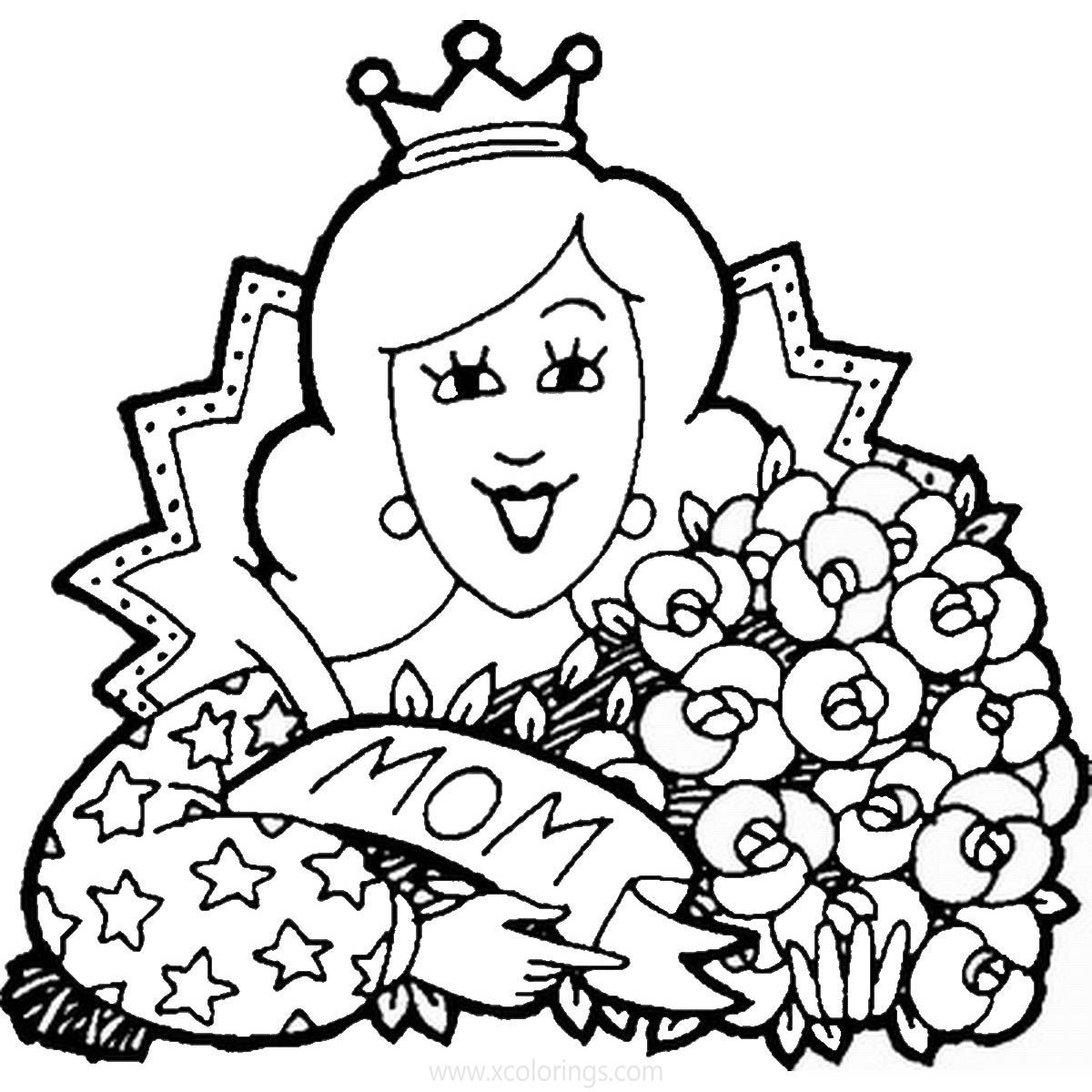 Free Mother's Day Coloring Pages Mom Card printable