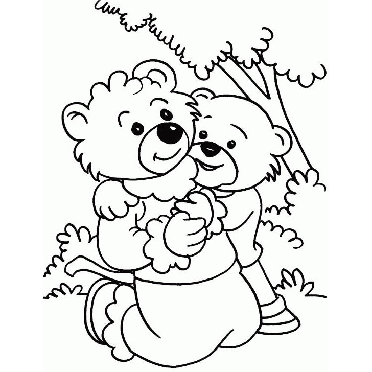 Free Mother's Day Coloring Pages Teddy Bears printable