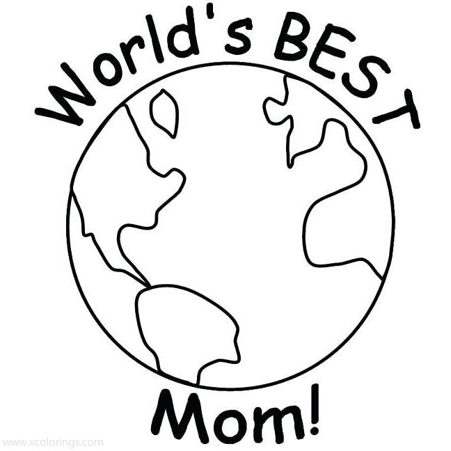 Free Mother's Day Coloring Pages World's Best Mom printable