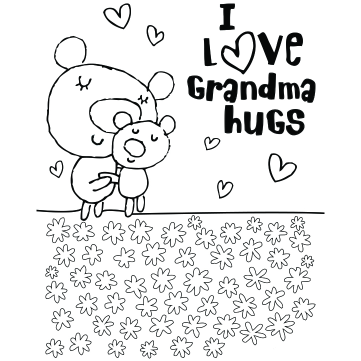 Free Mother's Day Coloring Pages for Grandma Printable printable