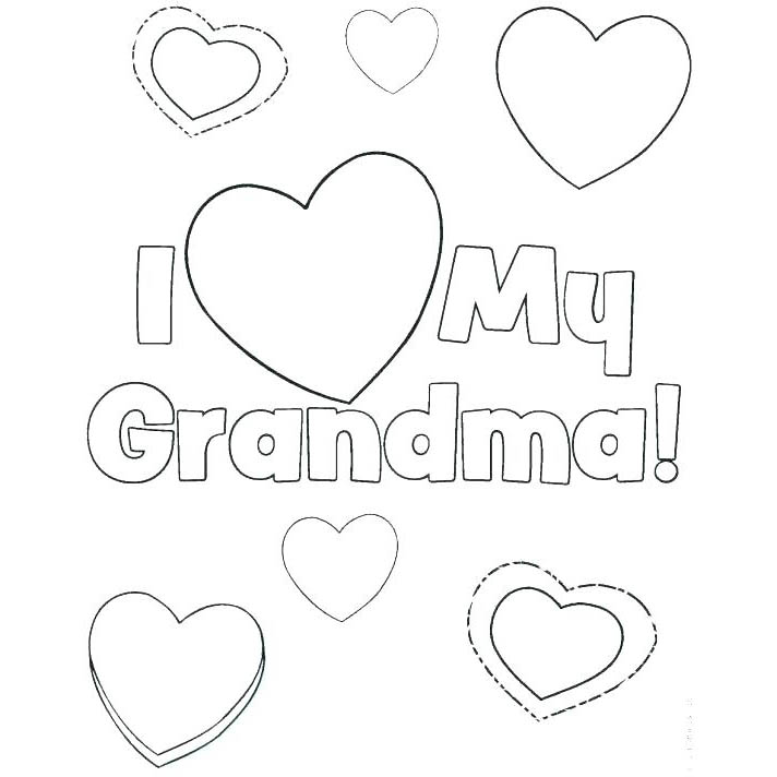 Free Mother's Day Coloring Pages for I Love My Grandma Printable printable