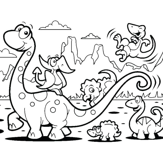 Free Mother's Day Dinosaurs Coloring Pages printable