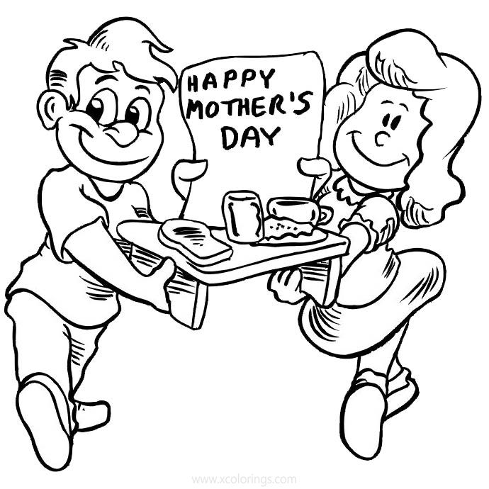 Free Mother's Day Food Coloring Pages printable