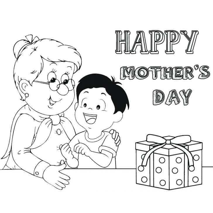 Free Mother's Day for Grandma Coloring Pages printable
