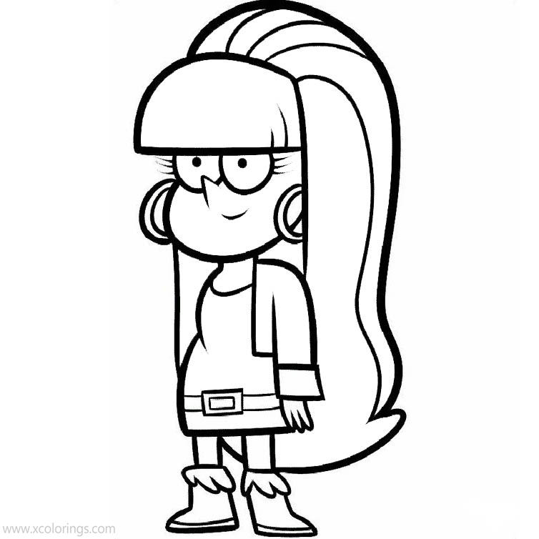 Free Pacifica from Gravity Falls Coloring Pages printable
