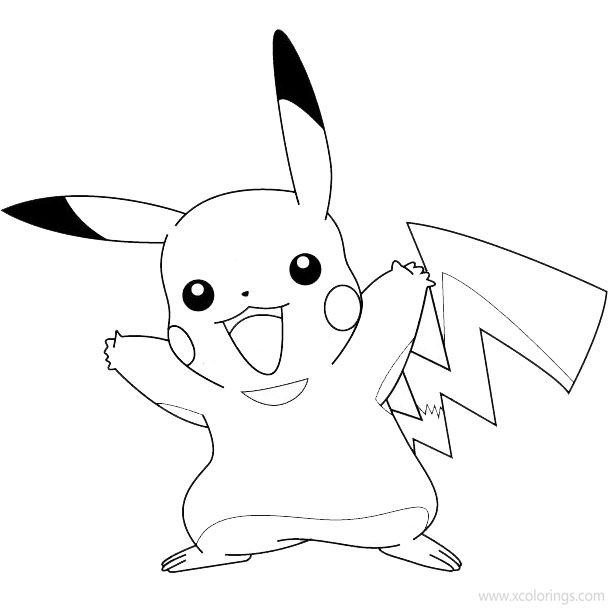 Free Pikachu from Pokemon Coloring Pages printable