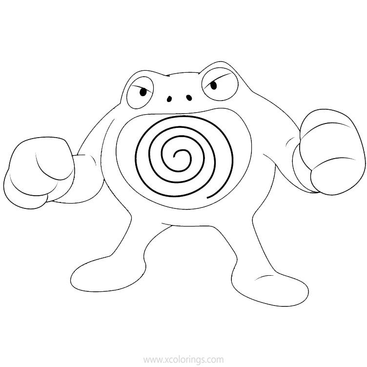 Poliwrath From Pokemon Coloring Pages