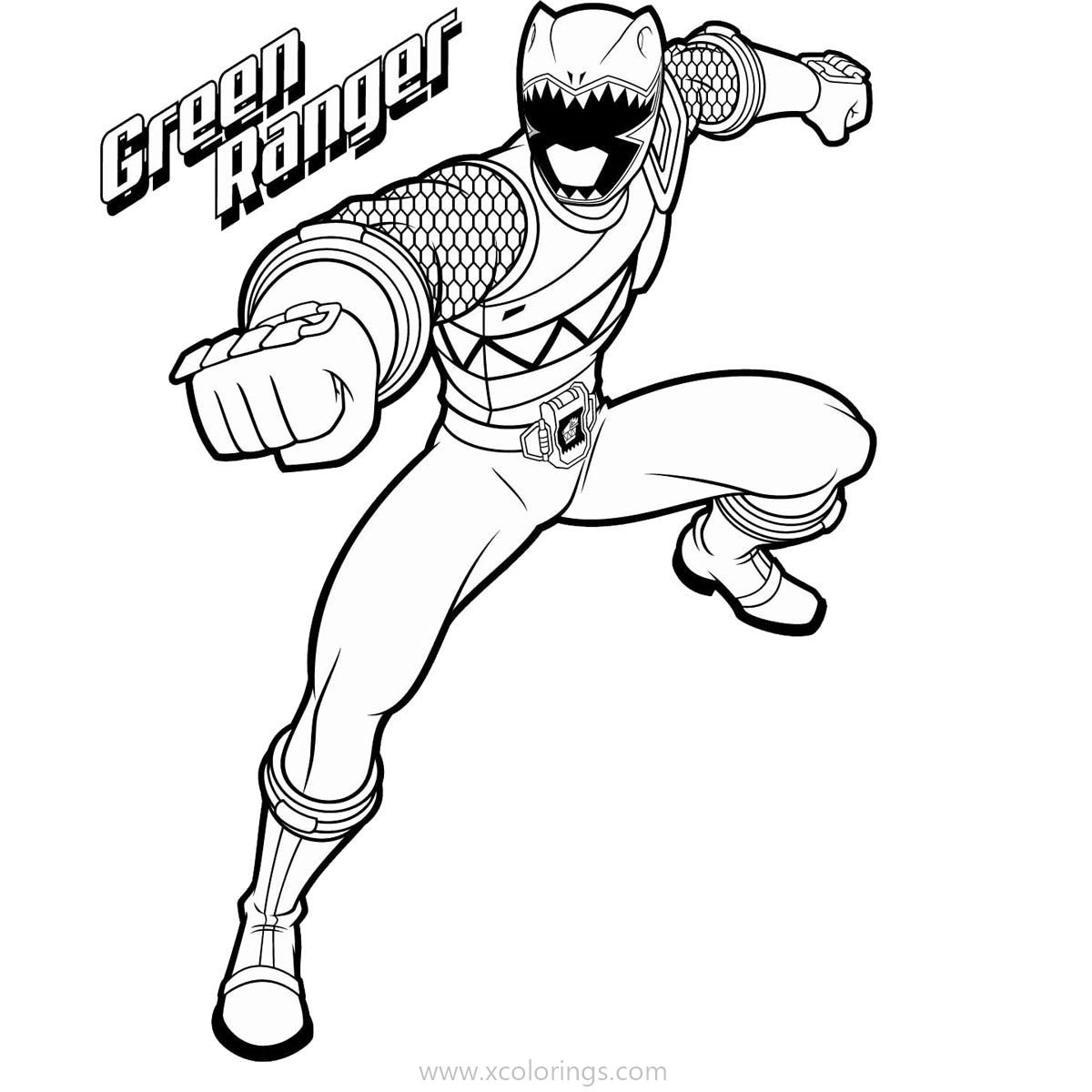 Power Rangers Dino Charge Coloring Pages Red Ranger - XColorings.com