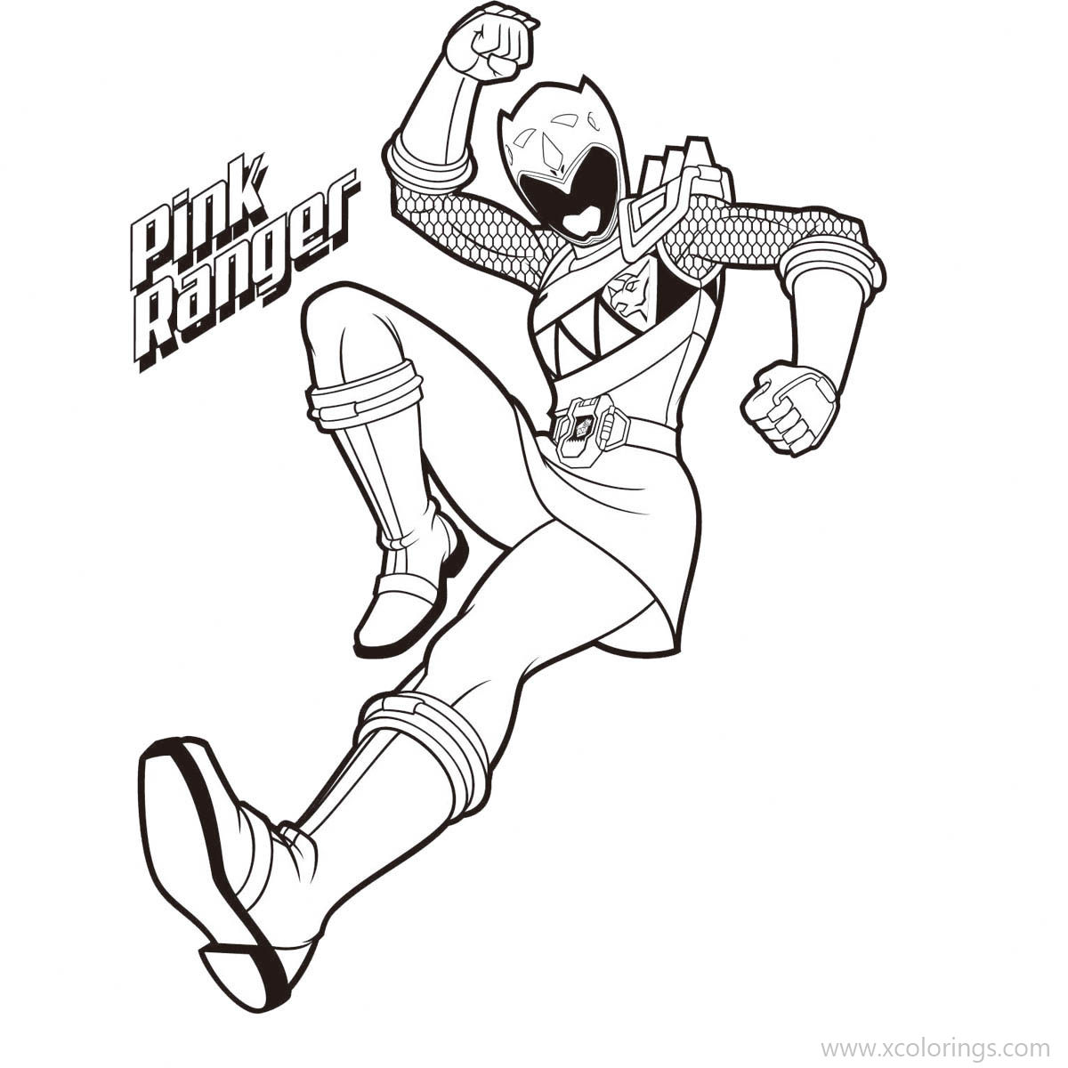 Free Power Rangers Dino Charge Coloring Pages Pink Ranger printable