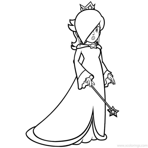 Rosalina Coloring Pages from Mario Bros - XColorings.com