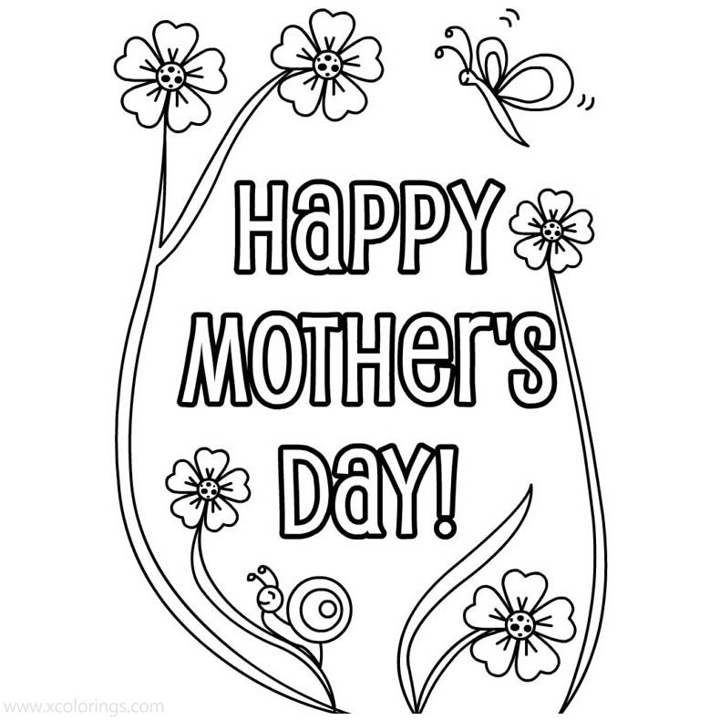 Free Printable Happy Mother's Day Coloring Pages printable