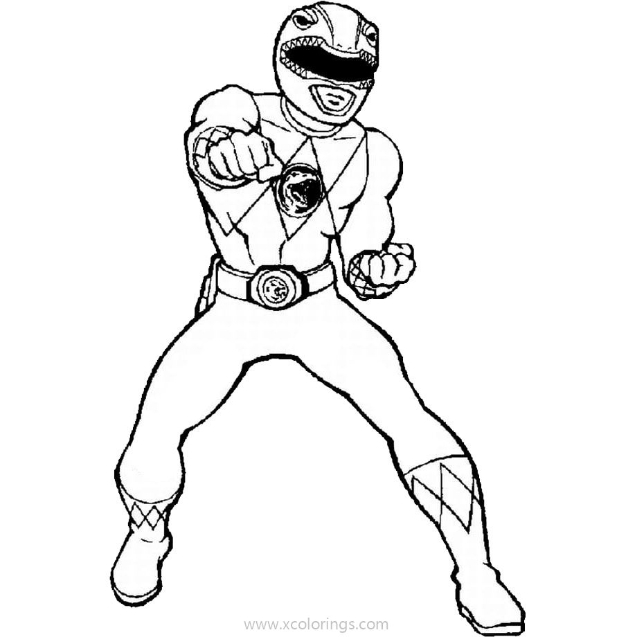 Power Rangers Dino Charge Coloring Pages Red Ranger - XColorings.com