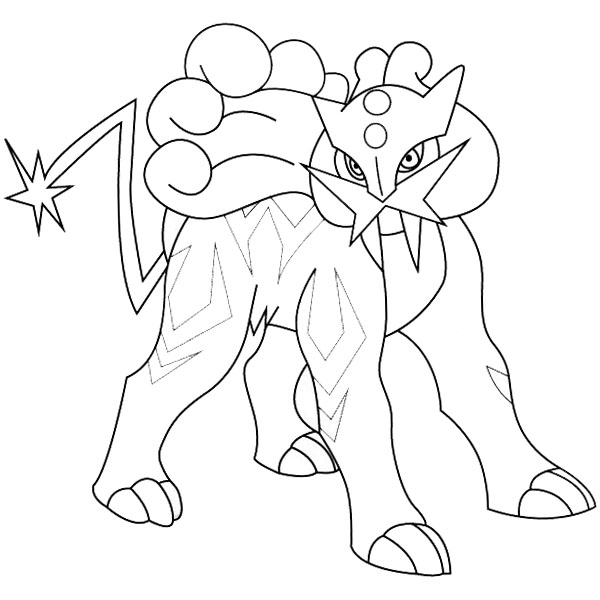 Free Raikou from Pokemon Coloring Pages printable