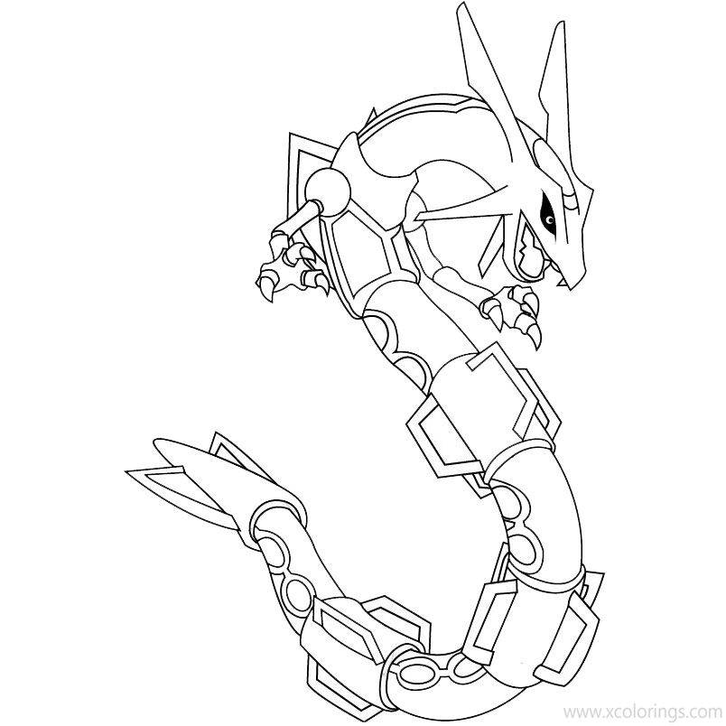 Free Rayquaza from Pokemon Coloring Pages printable