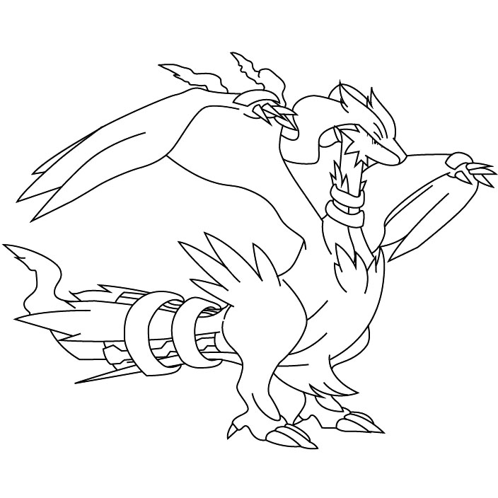 Free Reshiram from Pokemon Coloring Pages printable