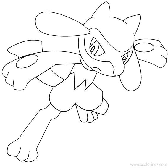 Free Riolu from Pokemon Coloring Pages printable