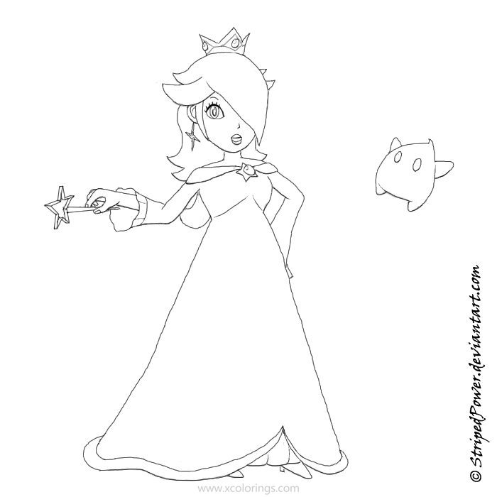 Free Rosalina Coloring Pages Fan Lineart printable