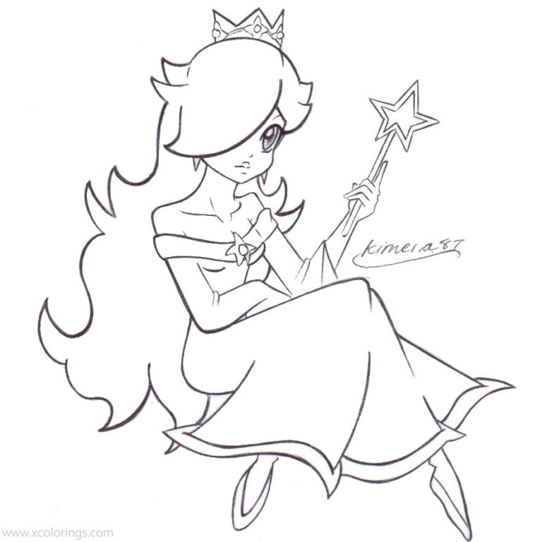 Princess Rosalina Coloring Pages from Mario Bros