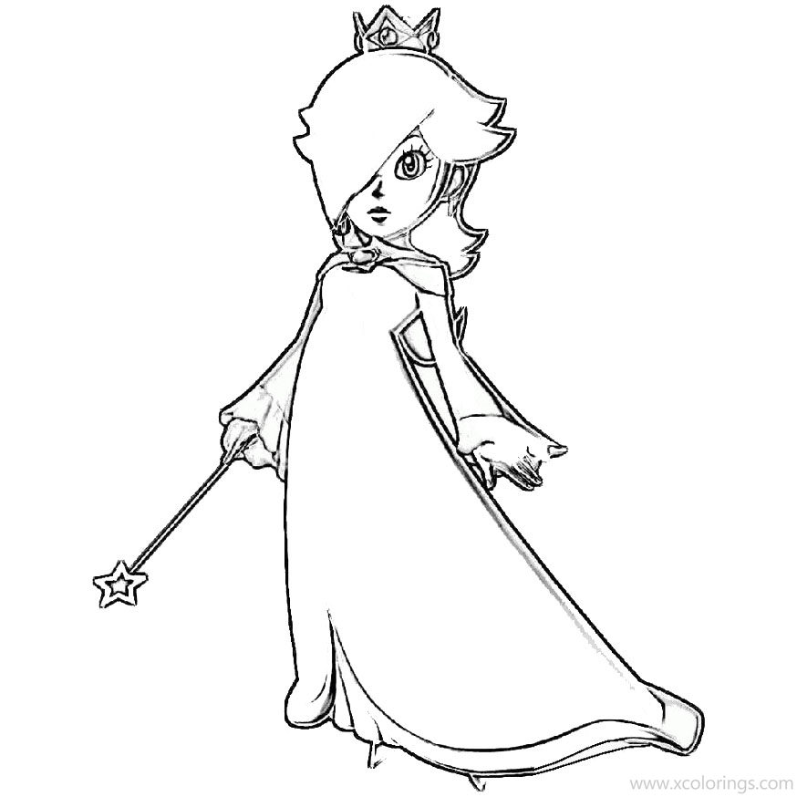 Free Rosalina Coloring Pages Linear printable