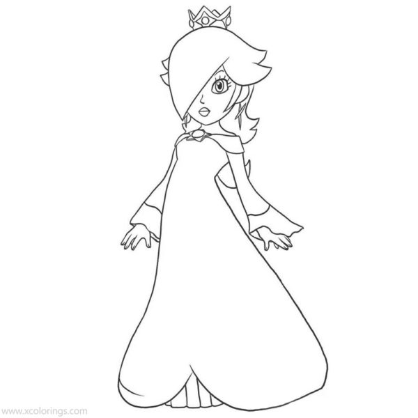 Princess Rosalina Coloring Pages from Mario Bros - XColorings.com