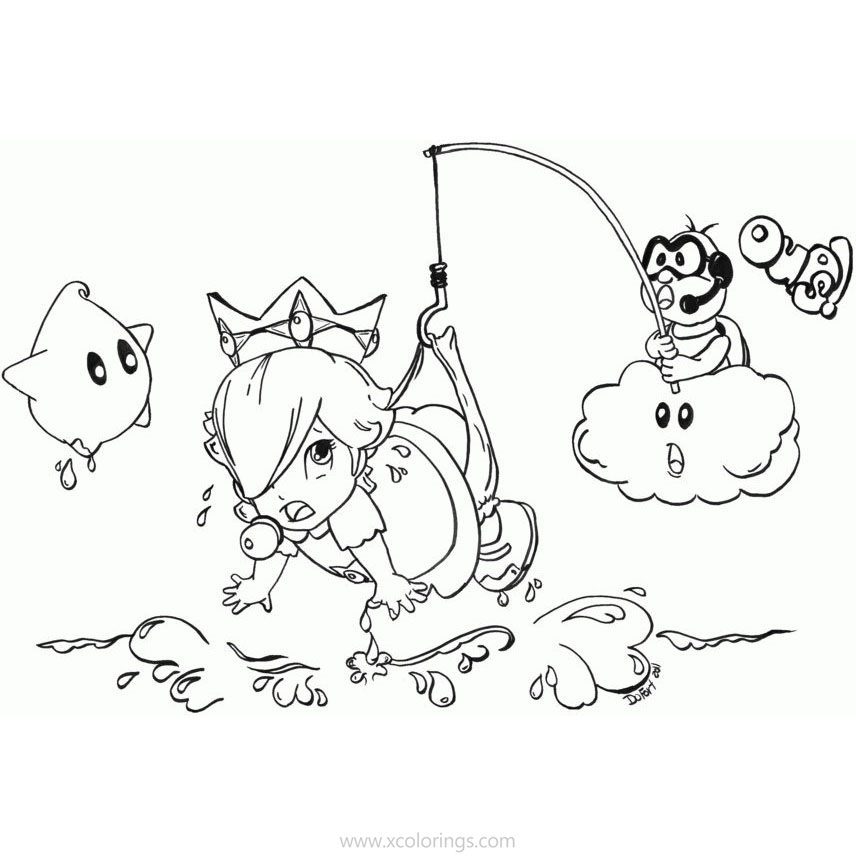 Free Rosalina Coloring Pages Princess was Rescued printable