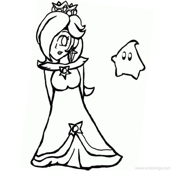 Rosalina Coloring Pages from Mario Bros - XColorings.com