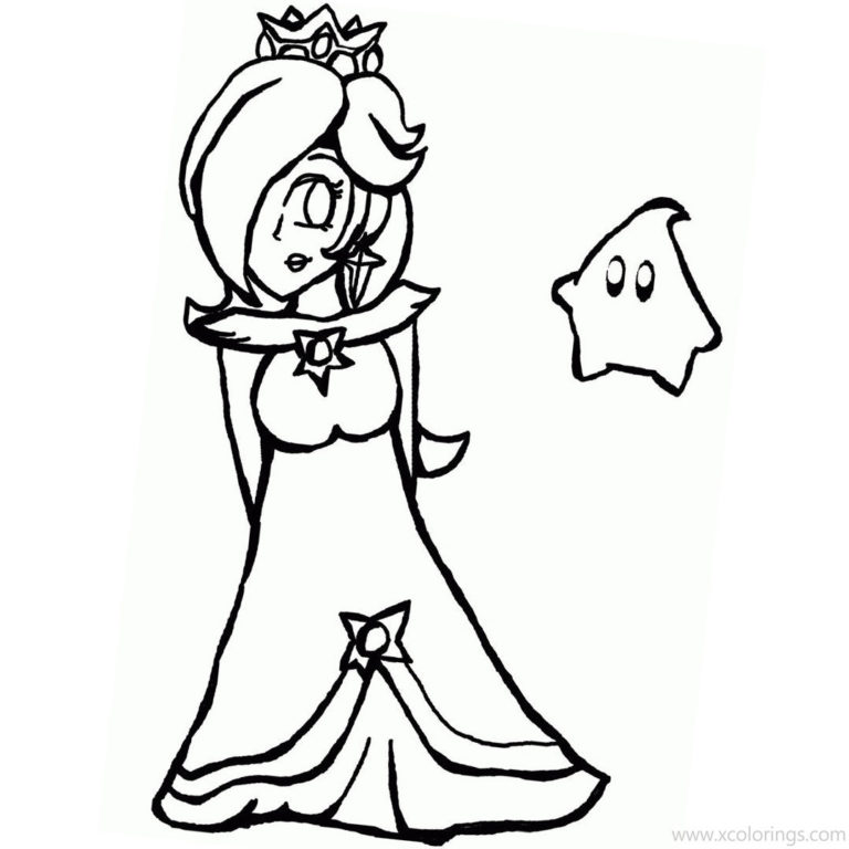 Princess Rosalina Coloring Pages from Mario Bros
