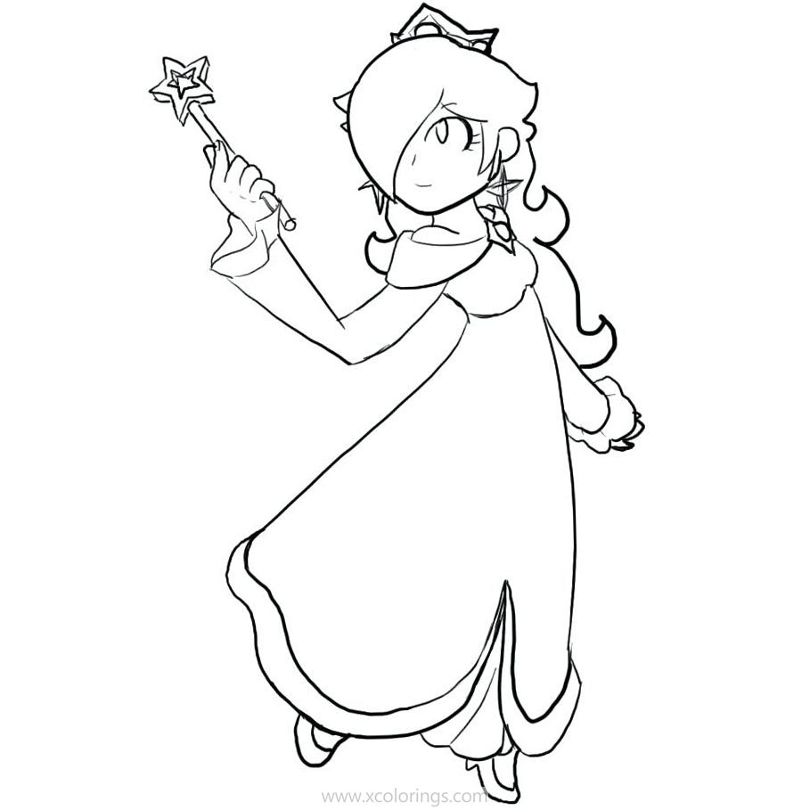 Free Rosalina Coloring Pages from Super Mario printable