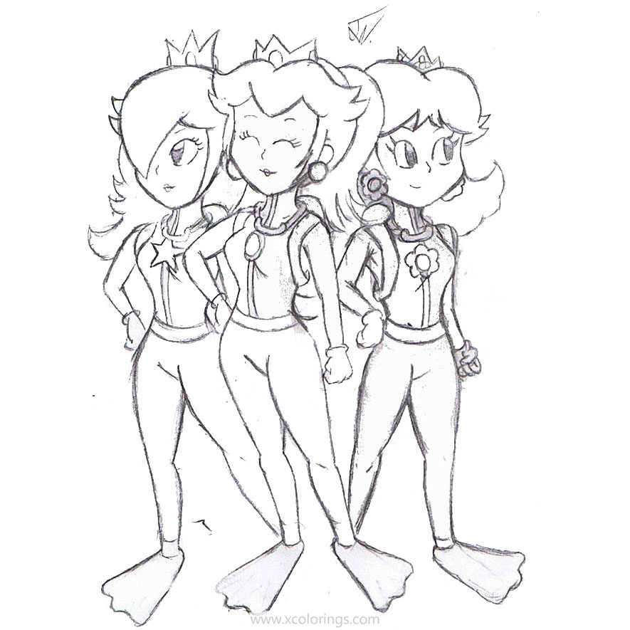 Rosalina And Baby Peach Coloring Baby Daisy Peach Y Rosalina Clipart 549880 Pikpng Legendary 