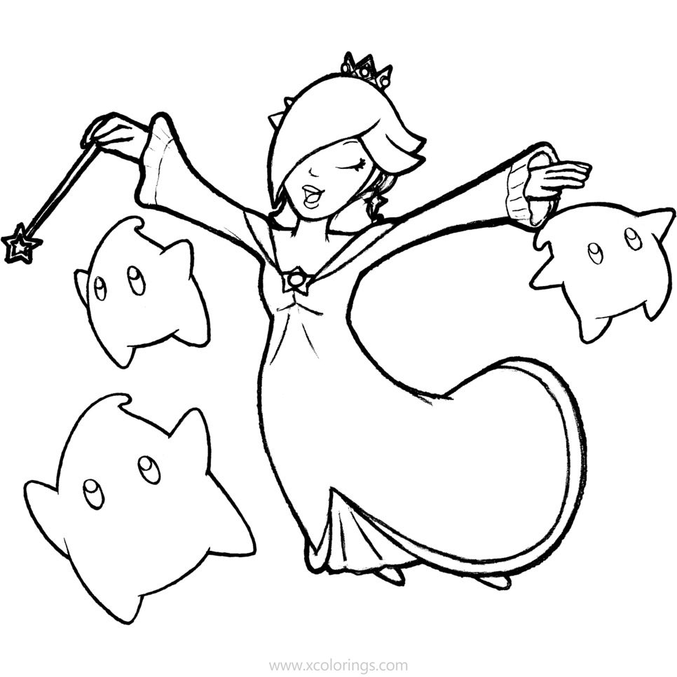Free Rosalina is Dancing Coloring Pages printable