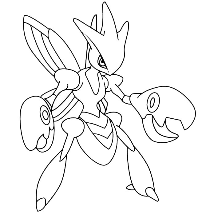 Free Scizor from Pokemon Coloring Pages printable