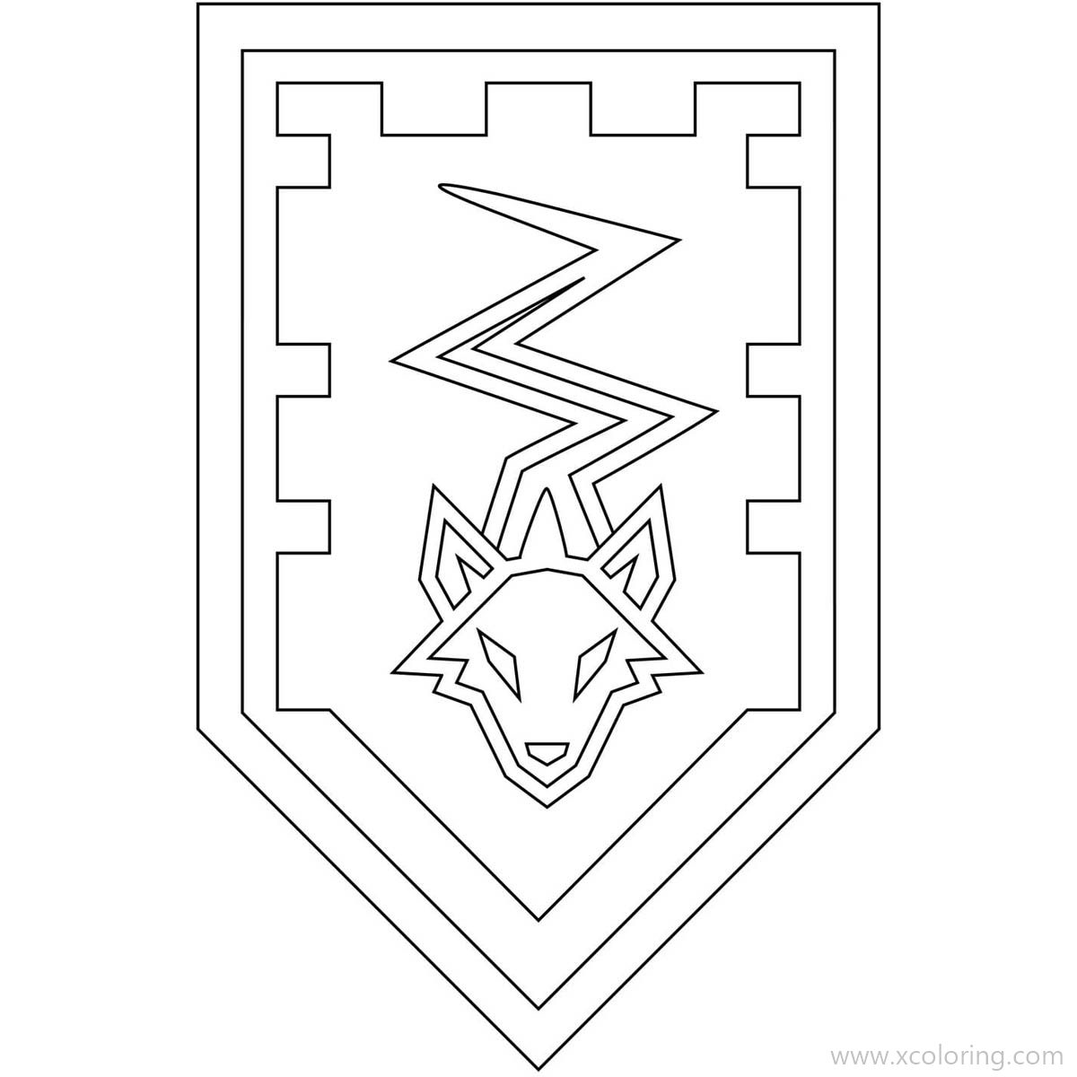 Free Shield from LEGO NEXO Knights Coloring Pages printable