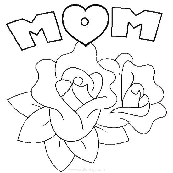 Free Simple Mother's Day Coloring Pages printable