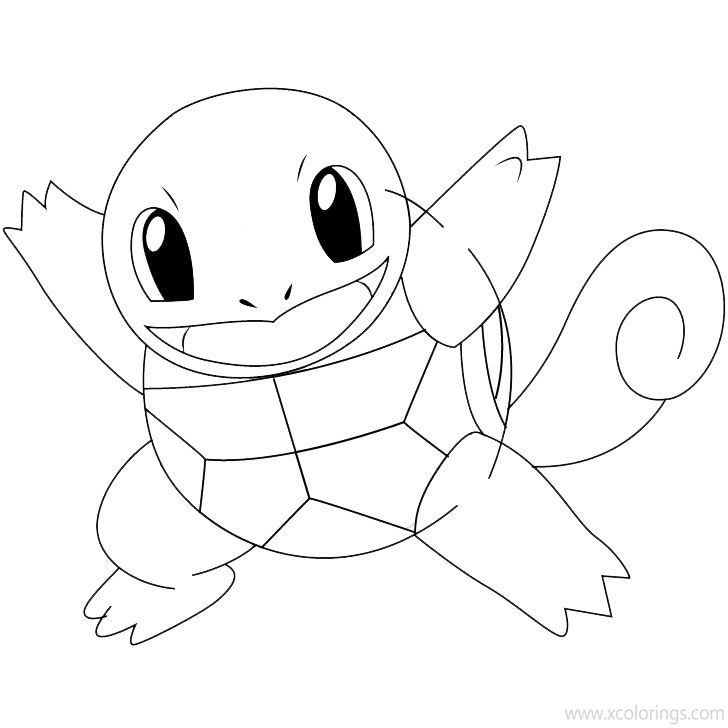 Free Squirtle from Pokemon Coloring Pages printable