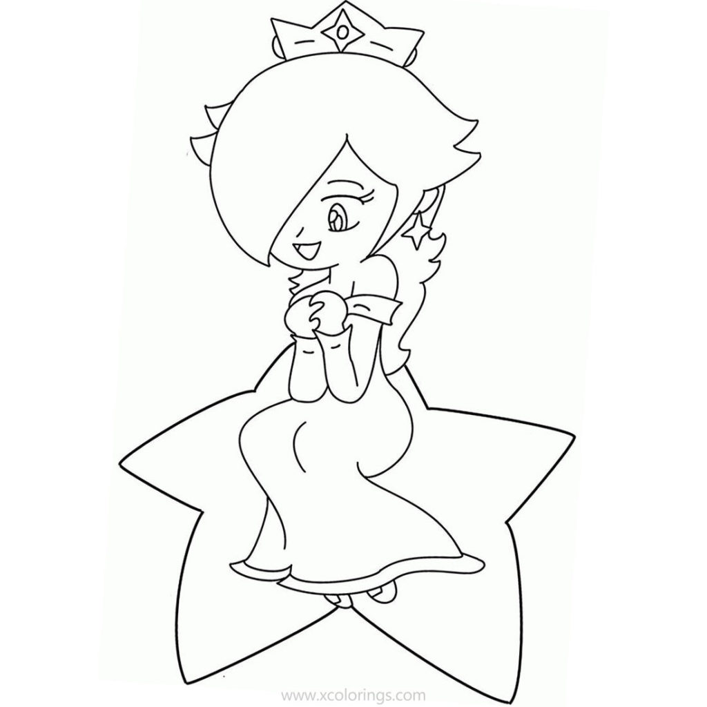 Rosalina Coloring Pages from Mario Bros