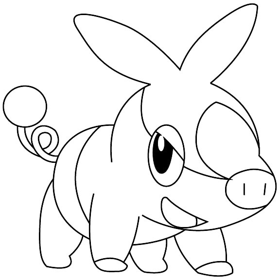 Free Tepig from Pokemon Coloring Pages printable