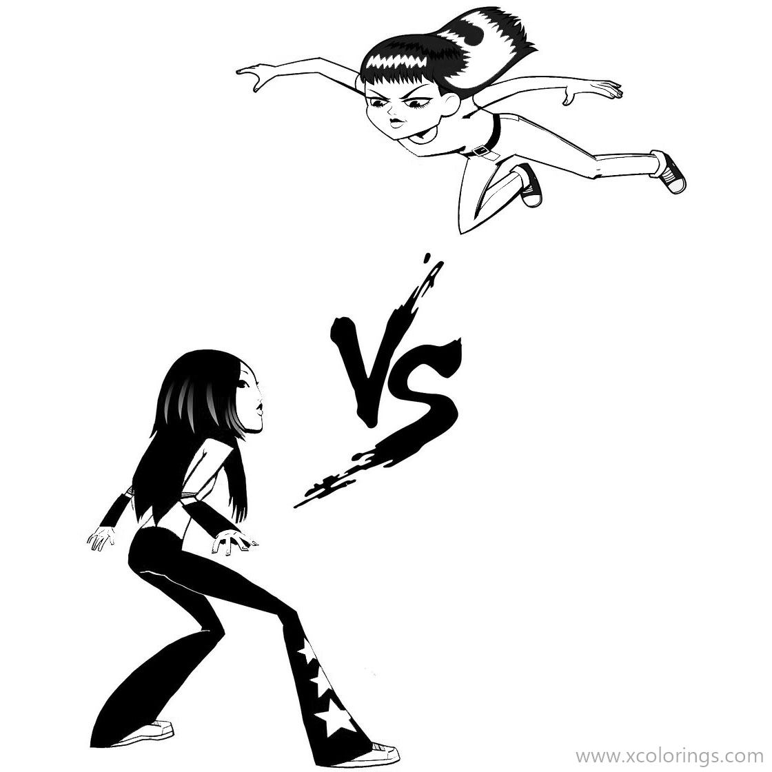 Free The Hollow Coloring Pages Mira vs Vanessa printable