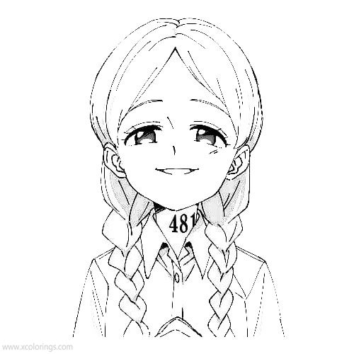 Free The Promised Neverland Coloring Pages Anna Lineart printable