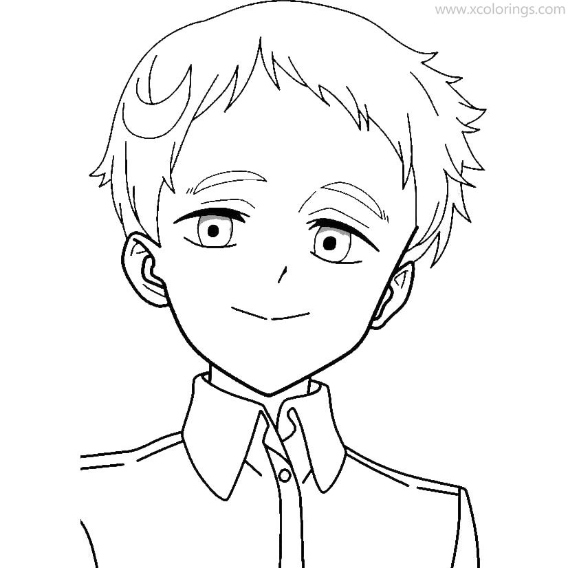 Free The Promised Neverland Coloring Pages Norman Outline printable
