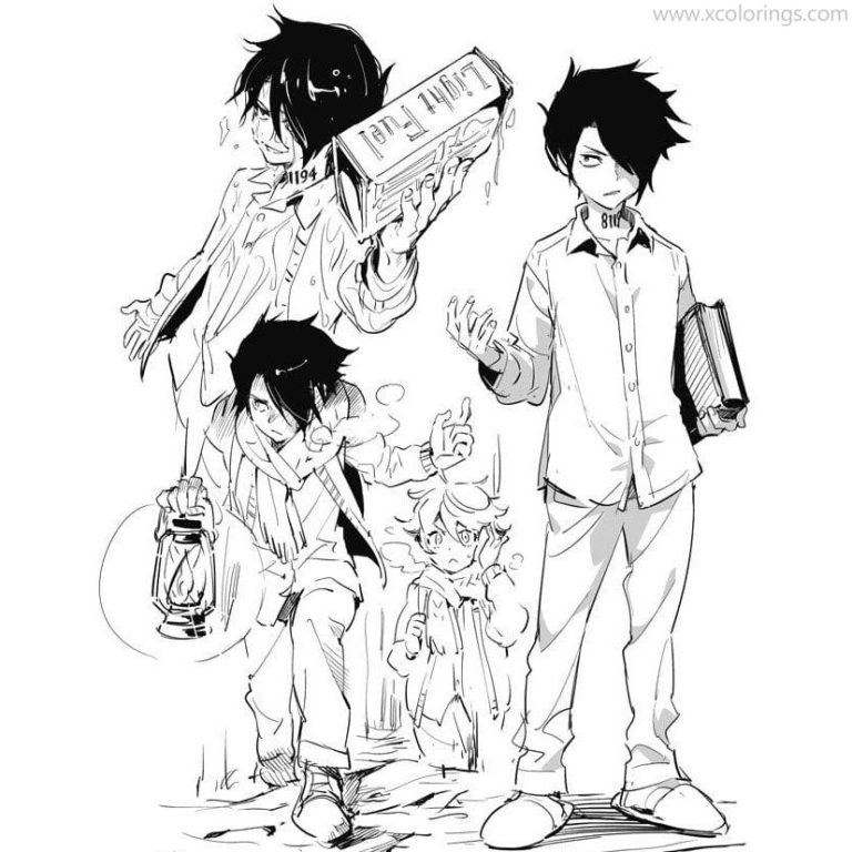 The Promised Neverland Coloring Pages Emma Hand Drawing