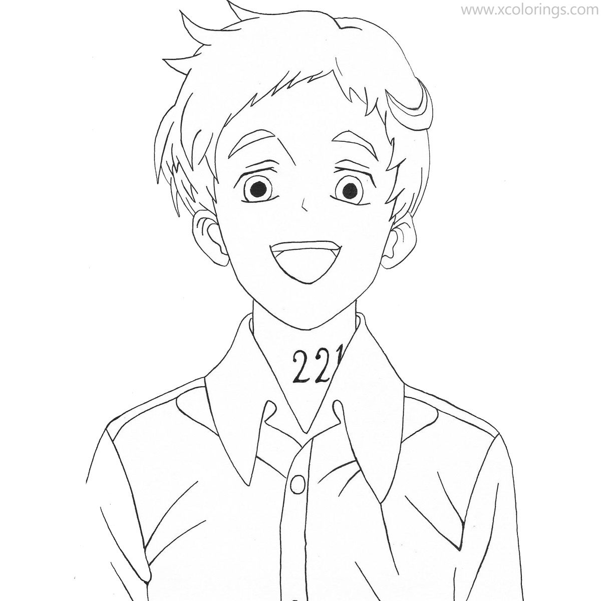 Ray from The Promised Neverland Coloring Pages - XColorings.com