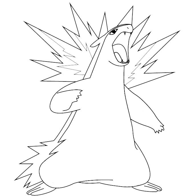 Free Typhlosion from Pokemon Coloring Pages printable
