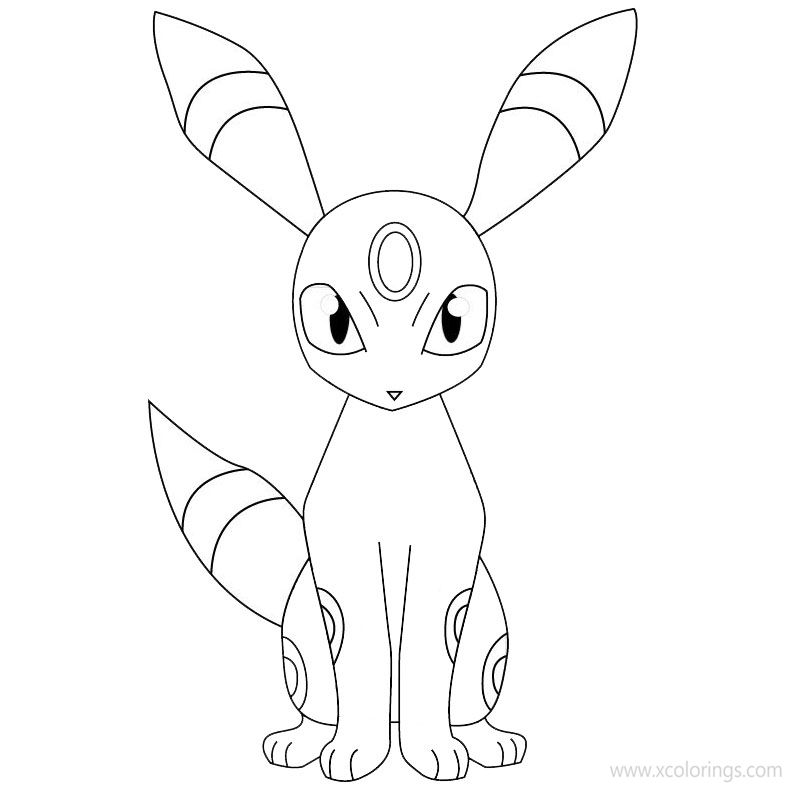 Free Umbreon from Pokemon Coloring Pages printable