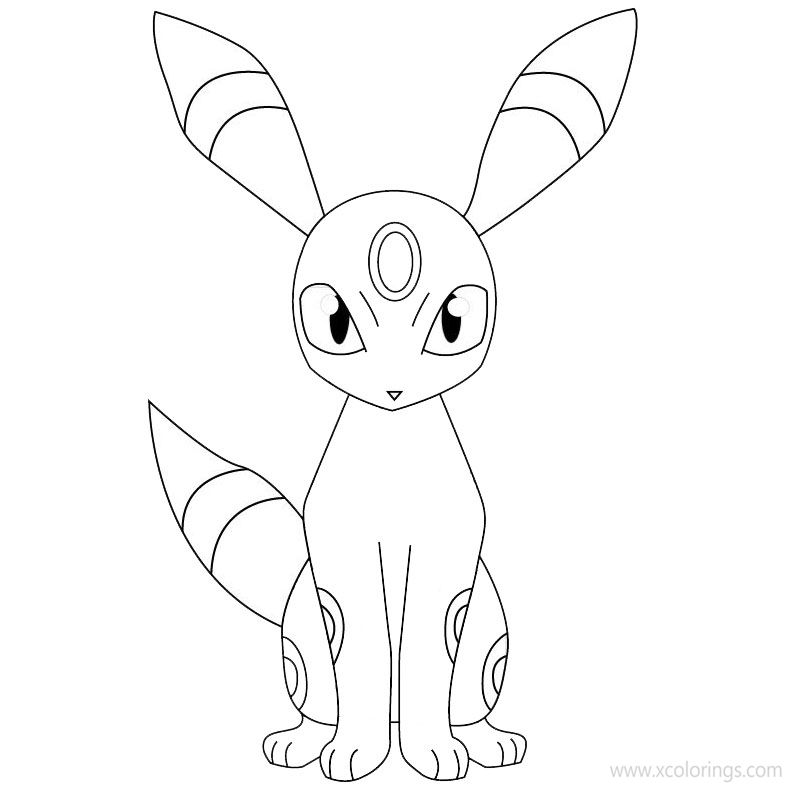 Pokemon Umbreon Coloring Pages