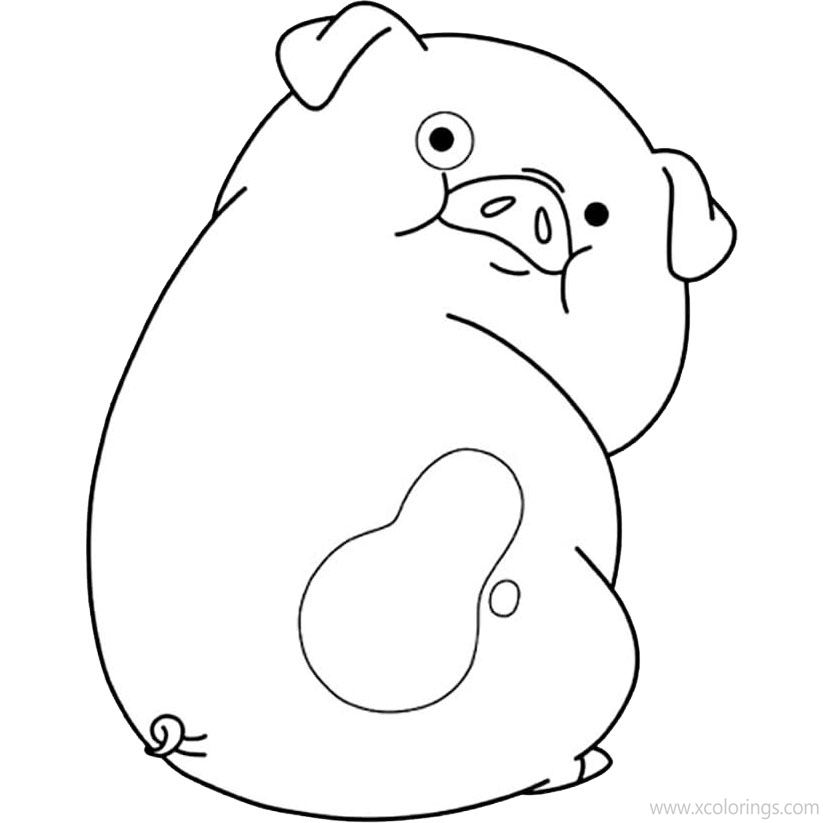Free Waddles from Gravity Falls Coloring Pages printable